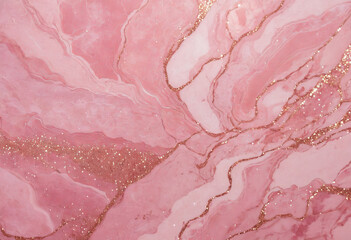 Pink Marble Texture with Gold Glitter