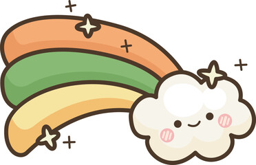 a vector of a cute rainbow