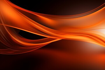 Dynamic and Fluid Orange Curves Creating a Captivating Abstract Representation of Movement, Generative AI