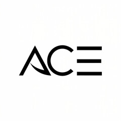 Black and White Ace Logo