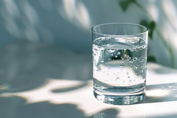 Refreshing Water in Glass Image