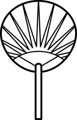 Fan Outline Illustration