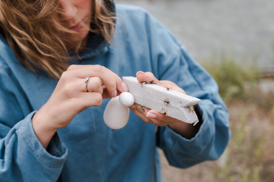 Hitching a foam sinker