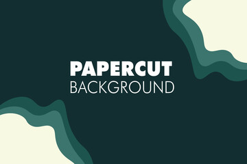 abstract Line wave paper cut modern background. Luxury abstract papercut background with smooth, Dynamic, sound wave, Shiny moving lines.