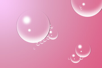 bubbles or water drops. water drops on glass with pink background