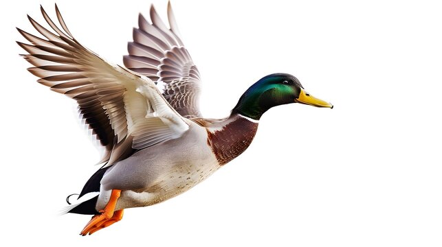 A duck on a white background