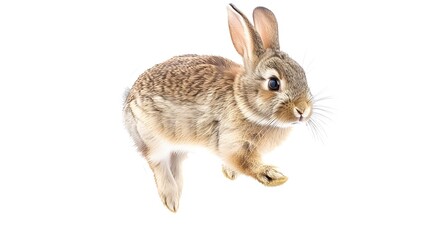 A rabbit on a white background