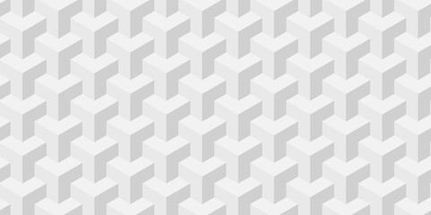 	
Minimal modern cube tile and mosaic wall grid backdrop hexagon technology transparent wallpaper background. white and gray geometric block cube structure backdrop grid triangle texture vintage desig