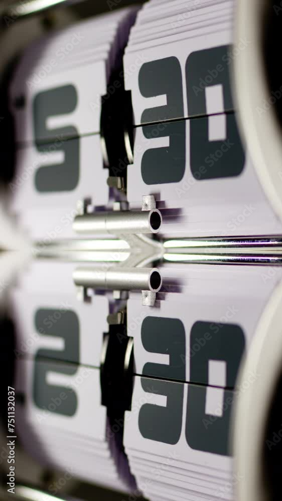 Poster flip clock timer in vertical