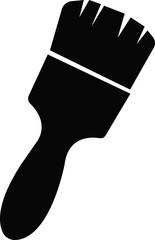 Paint brush icon vector in trendy Fill style, solid logo illustration pictogram isolated on transparent background. Artist work tool, painting icon or art symbol. Painter instrument business concept.