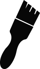 Paint brush icon vector in trendy Fill style, solid logo illustration pictogram isolated on transparent background. Artist work tool, painting icon or art symbol. Painter instrument business concept.