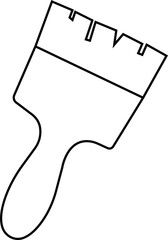 Paint brush icon vector in Line style editable stock, solid logo illustration pictogram on transparent background. Artist work tool, painting icon or art symbol. Painter instrument business concept.