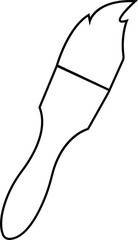 Paint brush icon vector in Line style editable stock, solid logo illustration pictogram on transparent background. Artist work tool, painting icon or art symbol. Painter instrument business concept.