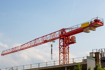 A crane at a construction site in Vienna