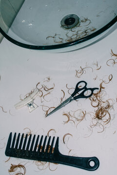 Scissors, hair, cut
