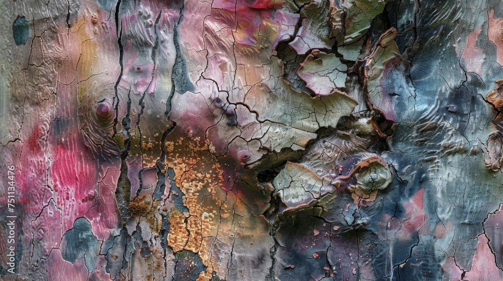Poster the rough texture of a tree trunk adorned with natural colors and patterns serving as a reminder of 