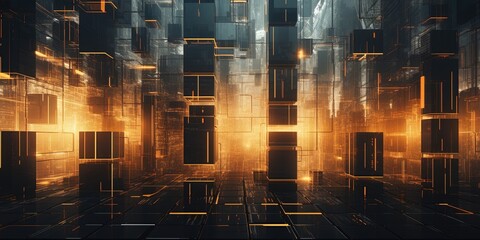 Fototapeta premium Scifi external panels abstract.