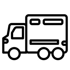 truck icon on white