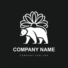 vector bear logo template design