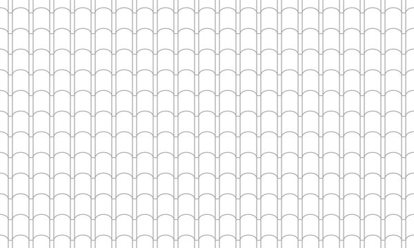 Grey curvy outline cylinder and rectangle shape pattern. Vector Repeating Texture.