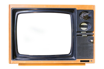 Retro old television isolated on white background. PNG