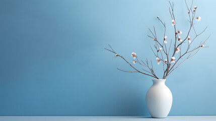 Obraz na płótnie Canvas Minimalistic abstract gentle light blue background for product presentation