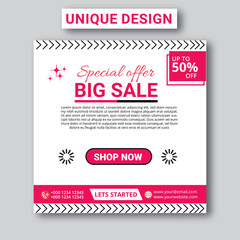 Sale promotion banners for social media collection vector template