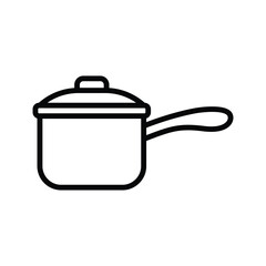 sauce pan icon vector design template simple and clean