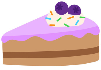 cute sweet hand drawn colorful birthday cakes cafe hopping chocolate cake with blueberry topping