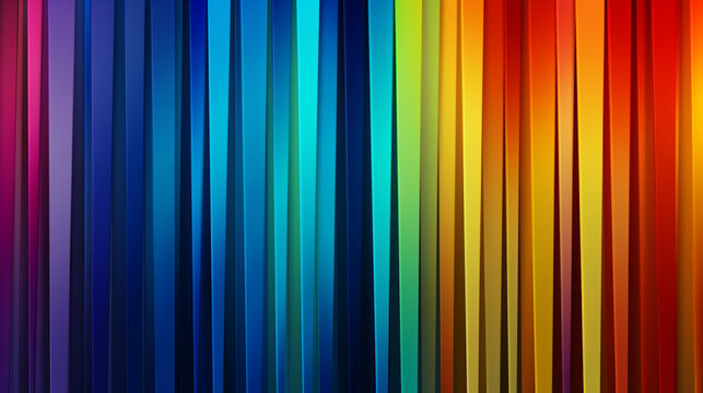 3D multi-color lines wallpaper background. Modern colorful gradient metal digital wallpaper. Pattern website banner. High-quality ultra-realistic matt finish. Generative AI