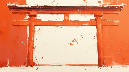 神社の鳥居、テクスチャー2 - obrazy, fototapety, plakaty