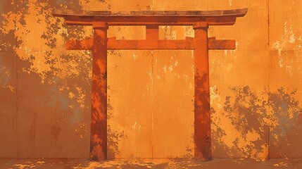 神社の鳥居、テクスチャー7 - obrazy, fototapety, plakaty