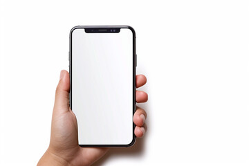 Smartphone Mockup on Hand created with Generative AI