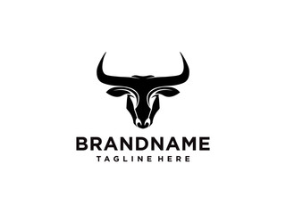Obraz premium bull logo vector. bull head logo design. bull head mascot logo. horn bull vector