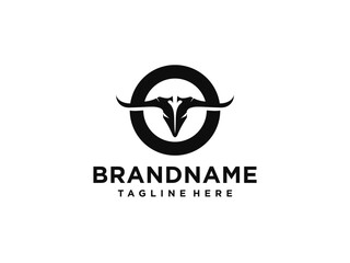 bull logo vector. bull head logo design inspiration