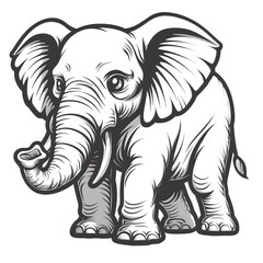 Obraz premium Cool Elephant Clipart