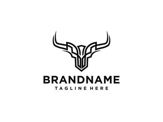 bull logo vector. bull head logo design inspiration