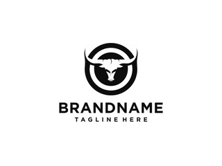 bull logo vector. bull head logo design inspiration