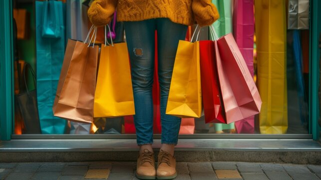 Shopping Addiction captures the struggle between consumerism and the pursuit of minimalism, highlighting society's shift towards addressing compulsive buying behaviors as a concern. Ai generated