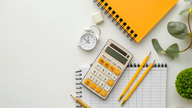 calculator and school supplies , generative Ai