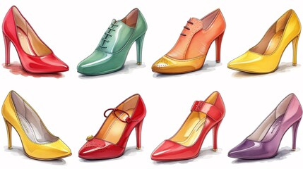 Illustration of female footwear.