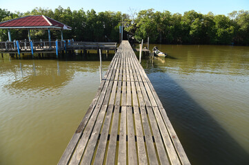Bana Wooden Bridge is a wooden bridge that was created through the cooperation of the community.