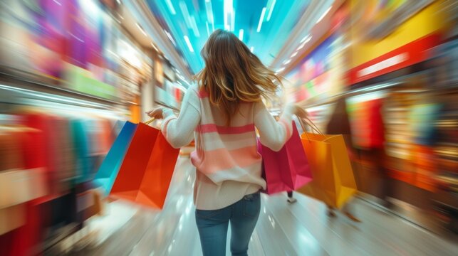 Shopping Addiction captures the struggle between consumerism and the pursuit of minimalism, highlighting society's shift towards addressing compulsive buying behaviors as a concern. Ai generated
