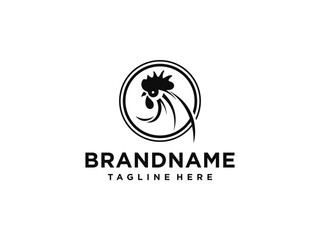 Obraz premium Rooster Chicken Head Logo Designs.Vector Illustration