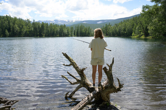 Fishing in a lake