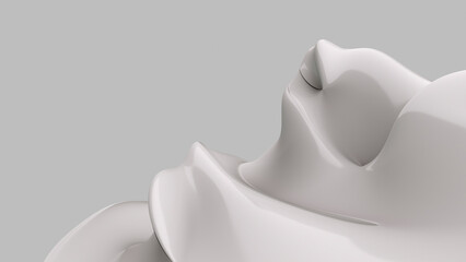 3D render of a modern abstract sculpture