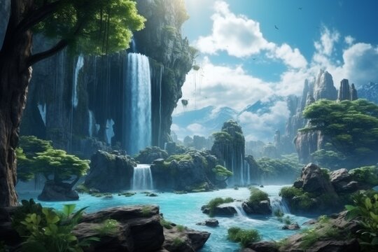 Magic fairytale waterfall © Aida