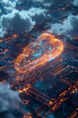 Discover the backbone of cloud computing in nextgen IT rendered in stunning animation detail - obrazy, fototapety, plakaty
