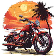 Cruiser Bike, Beach Clipart