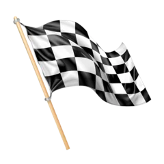 Fototapete Rund finish flag on transparent background © Thetopzz